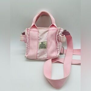 BDG URBAN OUTFITTERS SOFT PINK COTTON SMALL CROSSBODY BAG